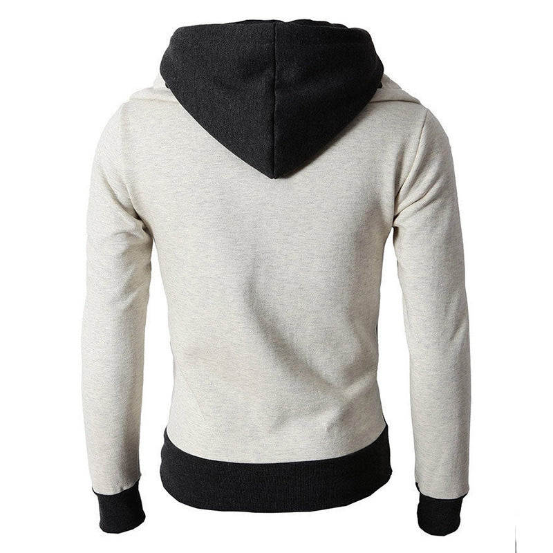 Fashion Fleece Full Face Gym Hoodie for Men Sportswear Spring and Autumn Men's Sports Zipper Casual Sports Slim Sweater Coat