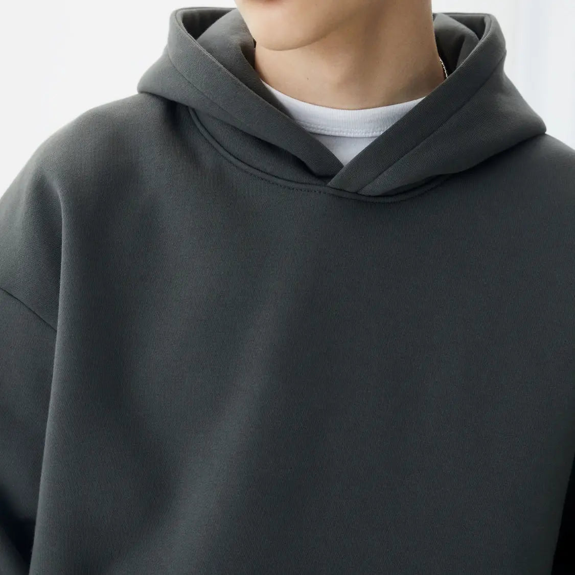 Autumn and Winter Wholesale Plain Blank 350 Grams Oversize Pullover Men's Winter Fleece Hoodie Fleece Hooded Sweater