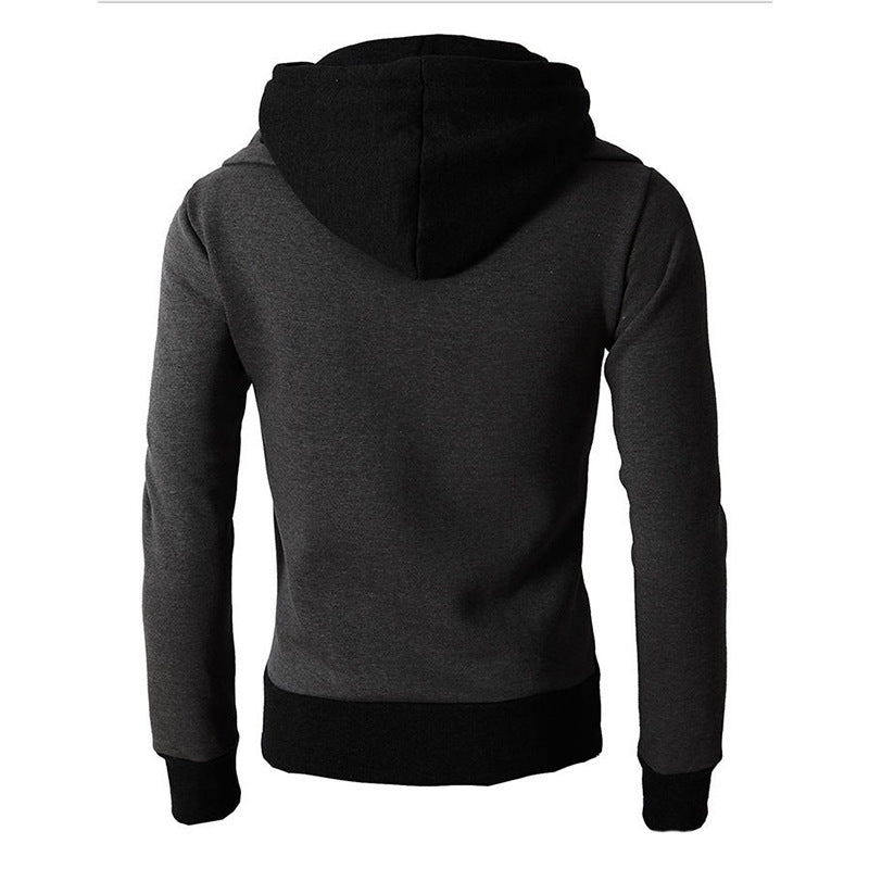 Fashion Fleece Full Face Gym Hoodie for Men Sportswear Spring and Autumn Men's Sports Zipper Casual Sports Slim Sweater Coat