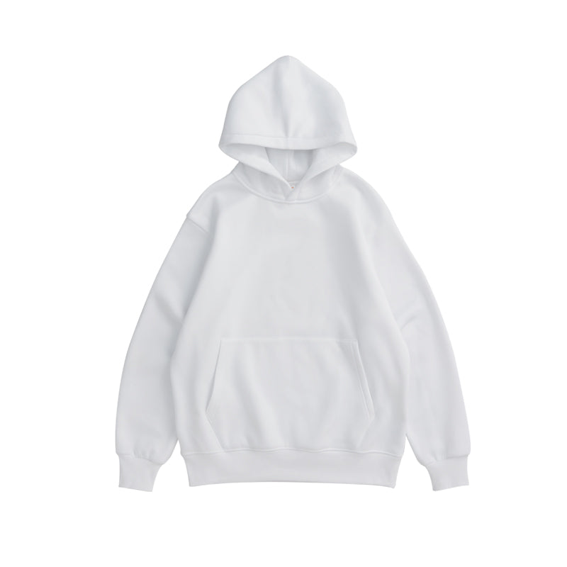 Autumn and Winter Wholesale Plain Blank 350 Grams Oversize Pullover Men's Winter Fleece Hoodie Fleece Hooded Sweater